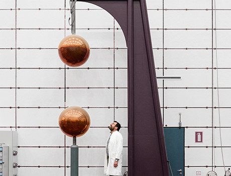 Joachim Holbøll in HVDC-lab. Photo: Alastair Philip Wiper