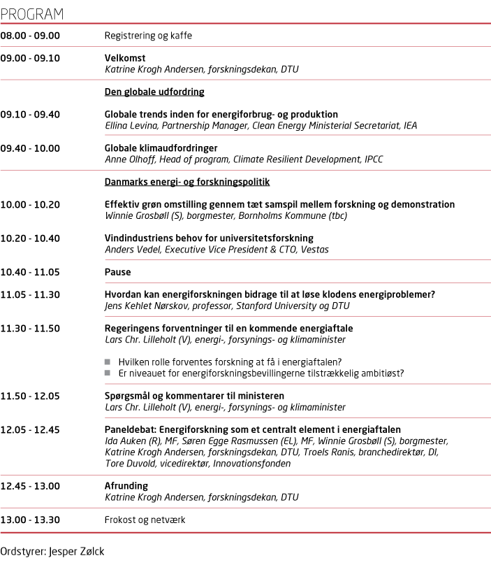 Energi- og forskningspolitisk konference