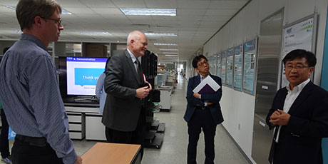 Head of Department Kristian Stubkjær and delegation at KAIST (Photo: DTU)